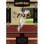 ray lewis 2005 playoff honors game day Football card featuring linebacker in action, wearing jersey number 52, labeled Game Day and Playoff Honors.