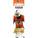 ray ray armstrong 2011 miami hurricanes ticket 10 1 Miami Hurricanes football ticket featuring player in orange jersey for Game 3, October 1, Section 122, Row 4, Seat 5.