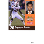 rayshawn jenkins 2017 reeses senior bowl rc Football player #26 in action at Reese's Senior Bowl 2017, alongside a headshot and event logo.