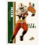 reggie wayne 1999 miami hurricanes gatorade University of Miami football player in uniform running with the ball on a sports trading card.