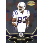 reggie wayne 2008 gridiron gear prime Football player in a Colts uniform on a trading card, with a Donruss Gridiron 2008 logo at the top.