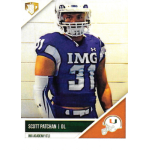 scott patchan 2015 miami hurricanes nationa signing day rc A football player in a blue IMG Academy uniform and helmet, posing with arms flexed.