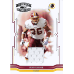 sean taylor 2005 throwback threads jersey Football card featuring a player in a white uniform with the text Throwback Threads '05 at the top.