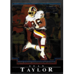 sean taylor 2004 bowman chrome rc Football player in action wearing Washington Redskins uniform, holding a football, dynamic sports card image.