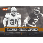 sean taylor 2004 fleer tradition classic combinations rc Fleer Tradition Classic Combinations football card featuring players in action poses with jersey numbers 31.