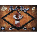 sean taylor 2004 playoff hogg heaven rookie hoggs rc Football trading card featuring a player in a red uniform, part of Rookie Hoggs series, labeled Sean Taylor.