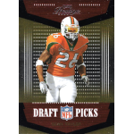 sean taylor 2004 playoff prestige draft picks rc Football card featuring a player in orange uniform, labeled Draft Picks with NFL logo at the center.