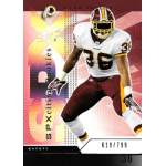 sean taylor 2004 spx rc Football player in burgundy and white uniform on collectible card, numbered 619/799, labeled as a safety for SPXcitement Rookies.