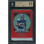 sinorice moss 2006 bowman sterling red refractor rc 2006 Bowman Sterling Sinorice Moss Rookie Card, graded 9.5 gem mint, features New York Giants player.