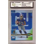 sinorice moss 2006 etopps cleveland front Sinorice Moss rookie football card, 2006 eTopps, New York Giants, graded SG Gold, E-Convention 5 exclusive.