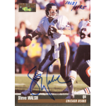 steve walsh 1995 classic pro line autograph Quarterback in action on a vintage football card, wearing Chicago Bears uniform, signed collectible.