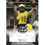 tate martell 2017 leaf army all american bowl Football player in a yellow jersey celebrates a play during the U.S. Army All-American Bowl, committed to Ohio State.