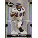 tavares gooden 2008 leaf limited rc Football player in a Ravens uniform running on a trading card labeled Phenom.