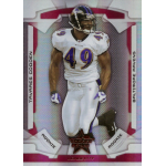 tavares gooden 2008 leaf rookies and stars longevity ruby rc Football player card with a player in a white uniform, number 49, Baltimore Ravens, labeled Rookie Longevity.