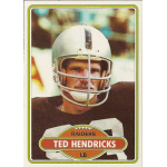 ted hendricks 1980 topps 489 Football card featuring Raiders linebacker in uniform with helmet. Classic sports memorabilia collectible.