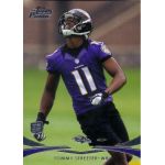 tommy streeter 2012 topps prime rc Football player with number 11 jersey mid-action on Topps Prime card. Ravens team.