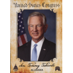 tommy tuberville 2024 fascinating cards united states congress Official portrait of a U.S. Congress member with an American flag background, labeled Sen. Tommy Tuberville, Alabama.