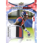 trajan bandy 2017 upper deck usa u19 future swatch premium Upper Deck Premium Swatch card featuring Trajan Bandy, defensive back, with USA team jersey patch and number 03/22.