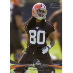 travis benjamin 2012 topps prime rc Football player in black jersey with number 80 during a practice session.