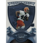 tyrone moss 2007 bowman sterling rc Football player on a Cleveland Browns rookie trading card, wearing number 45 in action pose.
