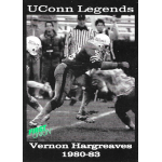 vernon hargreaves 1998 first union uconn legends UConn Legends football player in action, Vernon Hargreaves, playing from 1980-83 in iconic black and white photo.