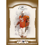vince wilfork 2004 donruss classics rc 2004 Donruss Classics football card featuring a player in orange uniform with number 75, set against a vintage design.