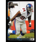 william joseph 2003 bowman rc Football player in New York Giants uniform on a trading card, in action, showcasing rookie status.