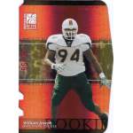 william joseph 2003 donruss elite status rc Football player card featuring a defensive tackle in uniform, labeled 36/96, with red and gold accents.
