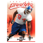 william joseph 2003 upper deck mvp rc Football player in action on a 2003 MVP rookie card, wearing a white jersey.