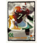 yaqub abdul matin 1997 gatorade miami hurricanes rc Football player in red jersey number 74 running on field with large U logo and Gatorade branding.