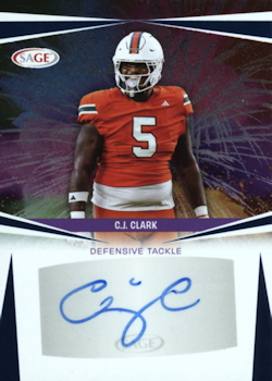 CJ Clark Football Cards"