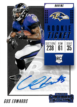 Gus Edwards football cards"