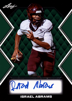 Israel Abrams Football Cards"