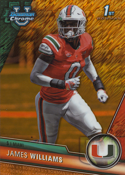 James Williams Football Cards"