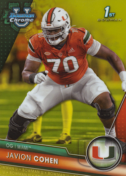 Jacion Cohen Football Cards"