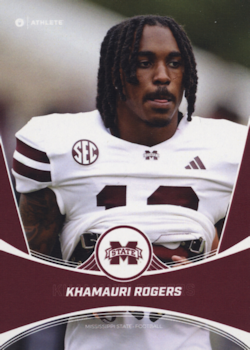 Khamauri Rogers Football Cards"