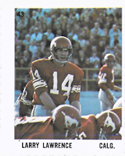 Larry Lawrence football cards"