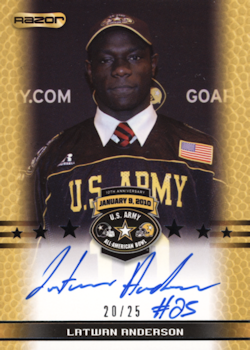 Latwan Anderson Football Cards"