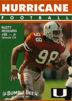 Rusty Medearis Football Cards"