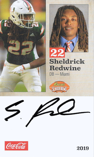 Sheldrick Redwine Football Cards"