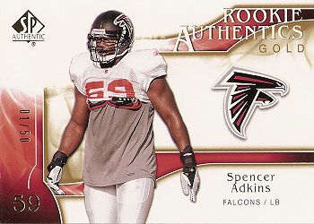 Spencer Adkins Football Cards"