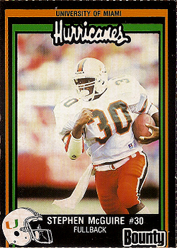 Stephen McGuire Football Cards"