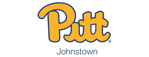 Pitt Johnstown logo in yellow and blue, representing the University of Pittsburgh at Johnstown campus.