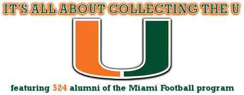 miami hurricanes football alumni count Miami Football alumni banner featuring the iconic orange and green 'U' logo, highlighting 324 program graduates.